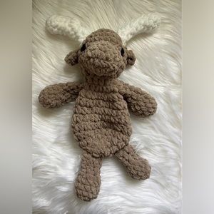 Moose crochet lovey plushie